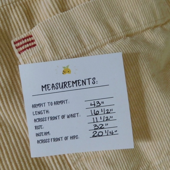 NWT!! Urban Outfitters BDG Corduroy Carpenter Pants Mago Ivory Yellow Size 8 - Picture 16 of 16